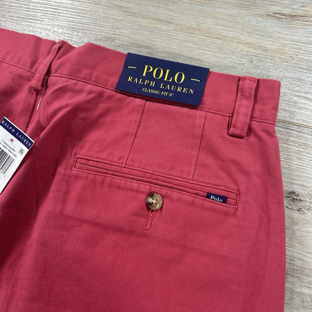 Polo Ralph Lauren Shorts Mens 34 Nantucket Red w Pony Stretch Classic Fit 9" NWT - Picture 8 of 11
